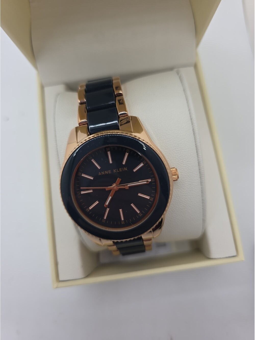 Anne Klein Rose Gold Blue Womens Watch